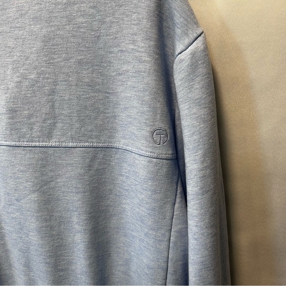 T by Talbots Soft Blue Zip Up Sweatshirt Fleece Jacket Size 2X - Picture 3 of 6